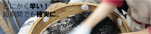 とにかく早い! 短期間でも確実に。